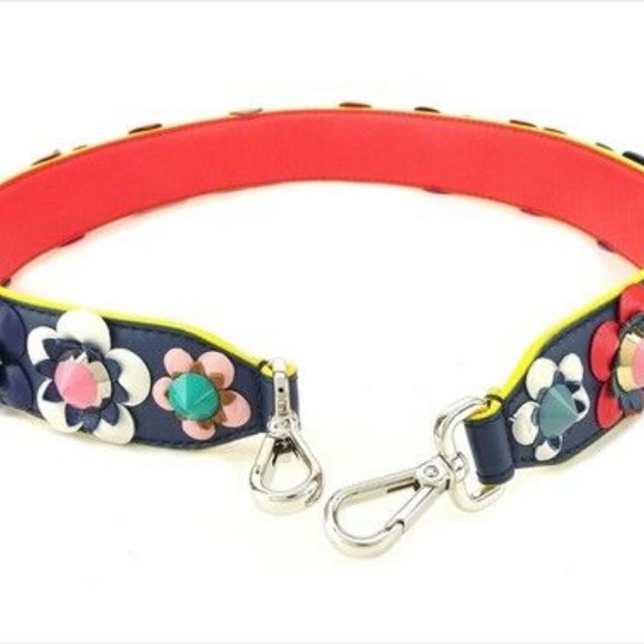 Fendi Shoulder Red Navy Pink leather Woman Authentic Used - Picture 5 of 7